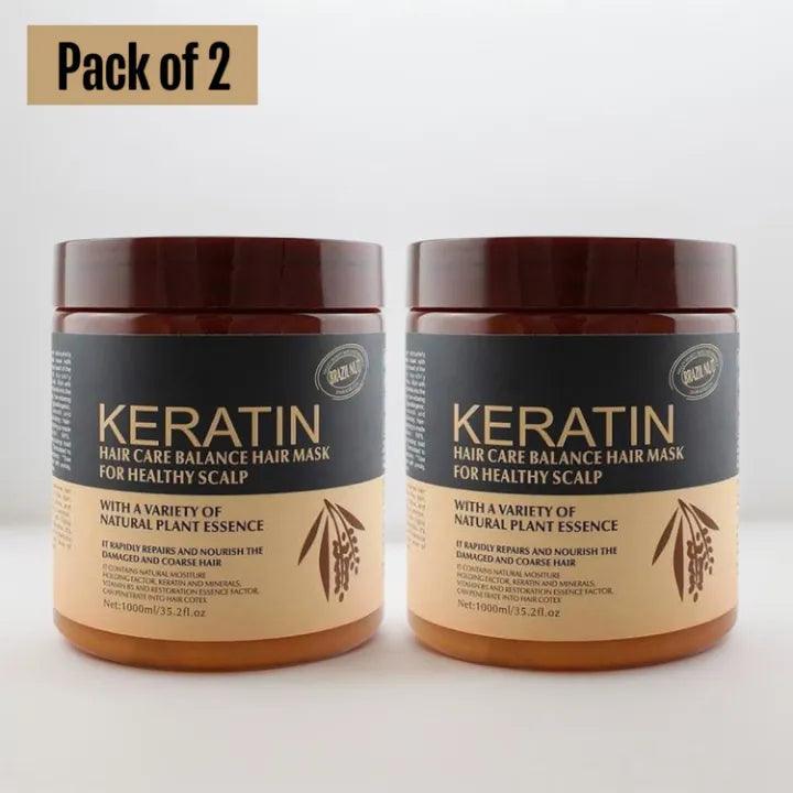 Pack Of 2 | Nourishing Keratin Hair Mask Treatment: Professional 500ml*2