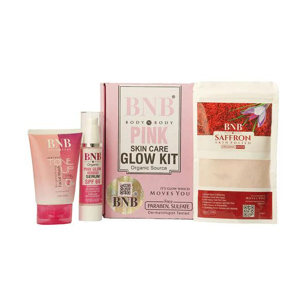 BNB Pink Glow Kit (Tone up Facial wash + Saffron Face mask + Pink Glow SPF60)